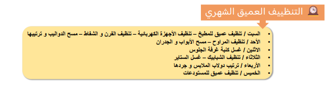 جدول التنظيم الأسبوعي والشهري للمنزل | خطتك الواضحة للتنظيف، الترتيب، والراحة