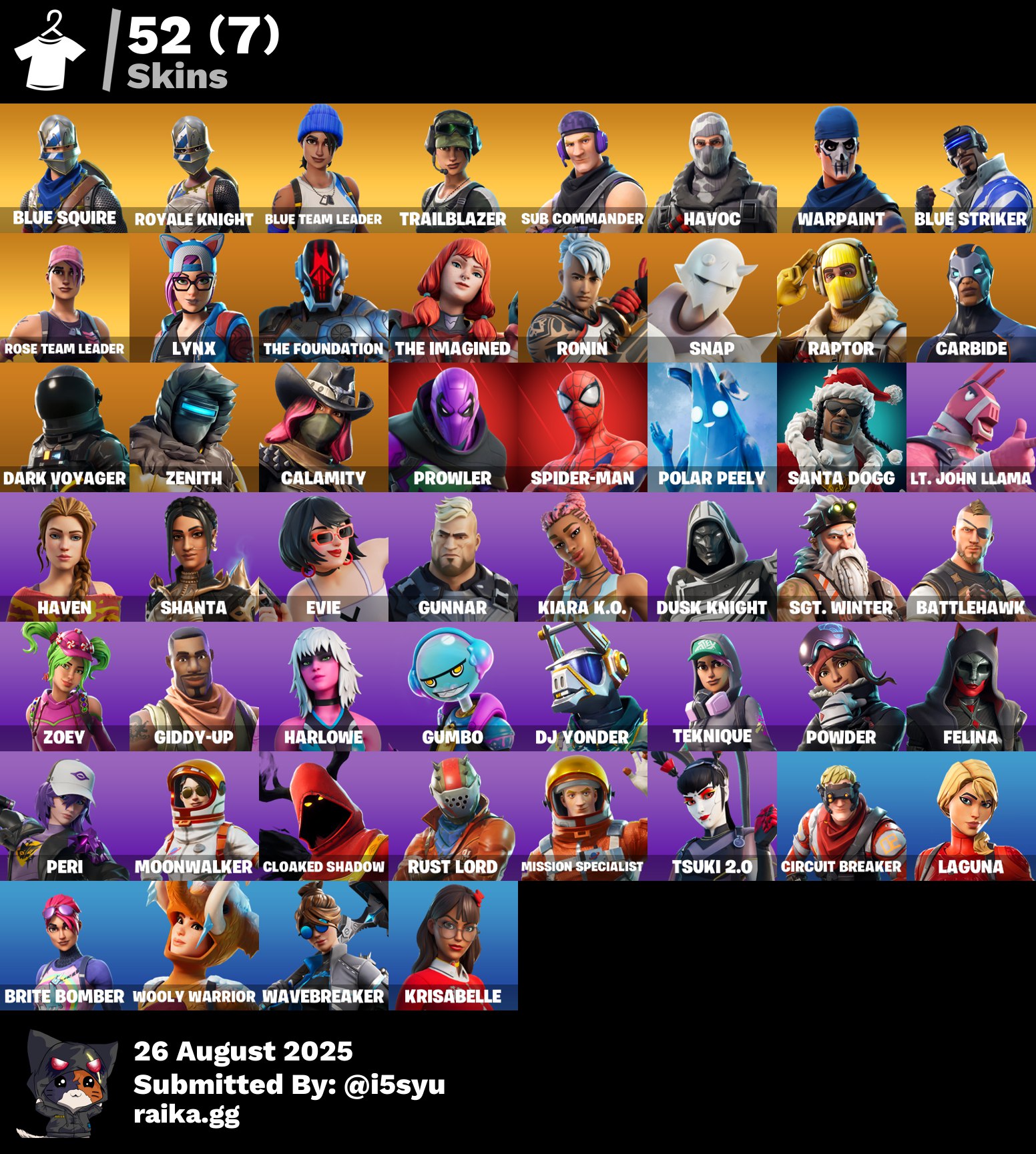 حساب فورت نايت نادر