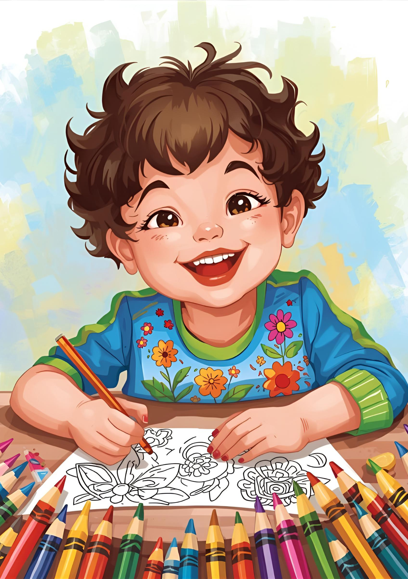 دفتر تلوين الحروف الإنجليزية للأطفال