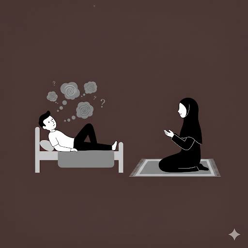 دورة تفكير الرجل أثناء الدعاء 💭