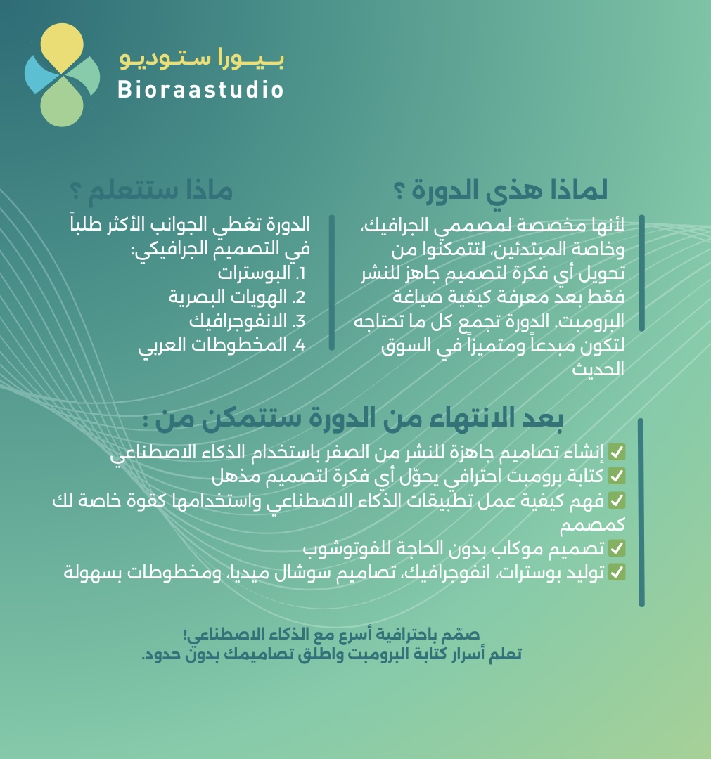 دورة التصميم الجرافيكي باستخدام الذكاء الاصطناعي