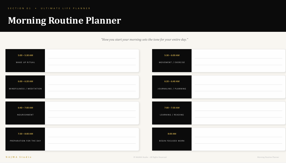 مخطط الحياة المثالي - S1 | ULTIMATE LIFE PLANNER