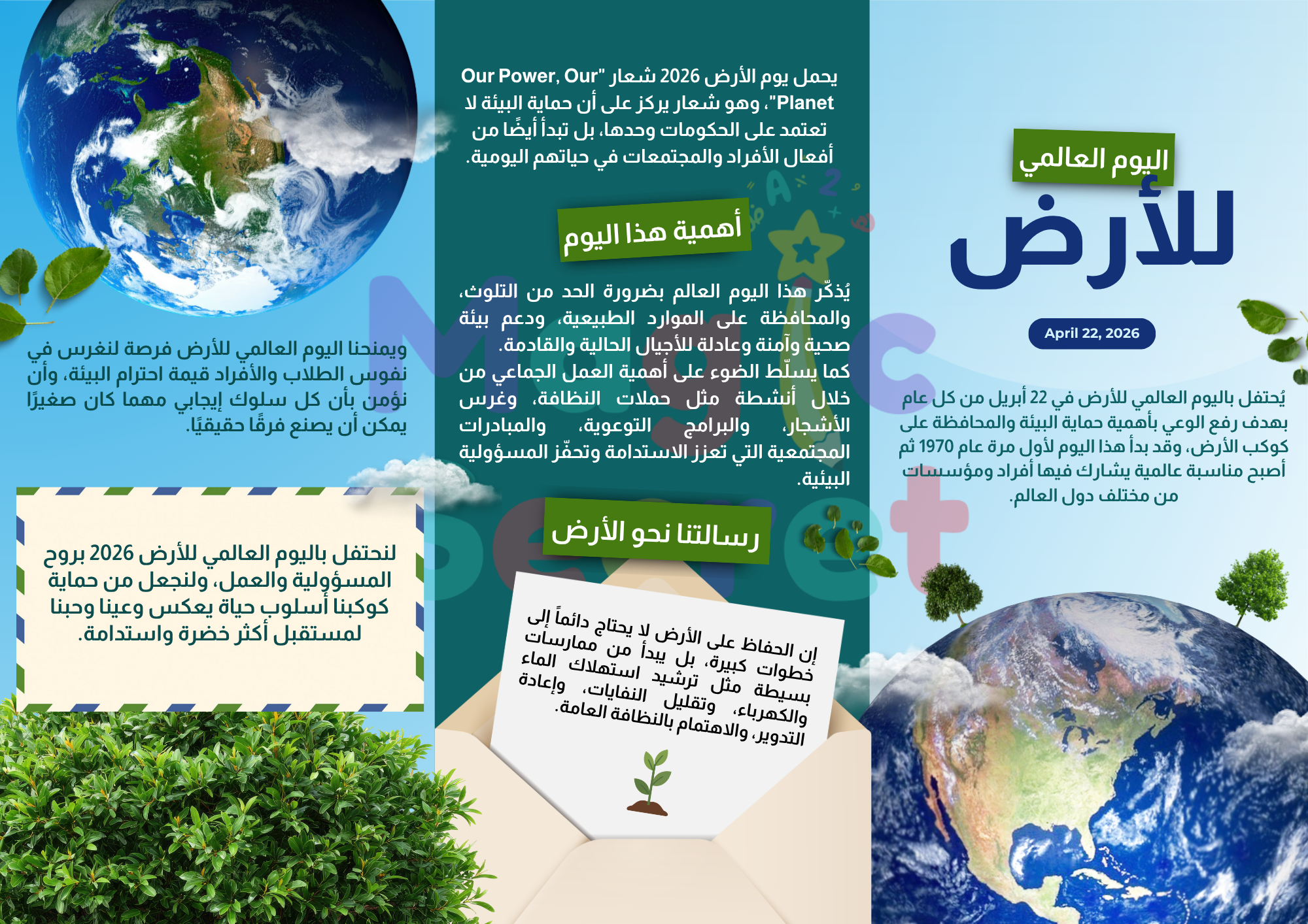 مطوية اليوم العالمي للأرض 2026