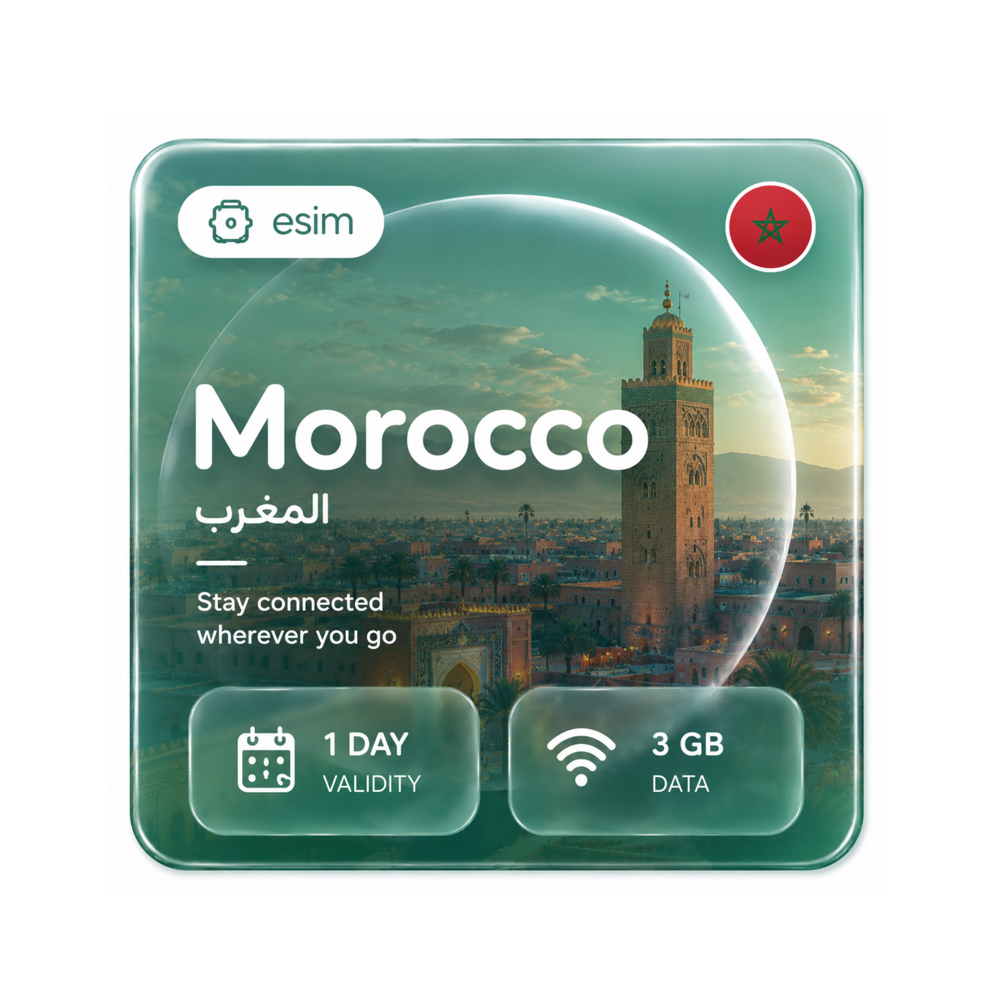 Morocco esim 3GB/1day