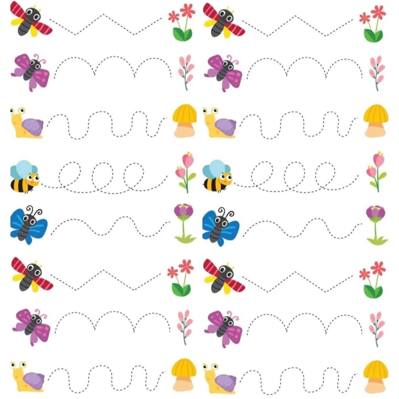 أوراق عمل تدريبية لمسكة القلم للأطفال للطباعة