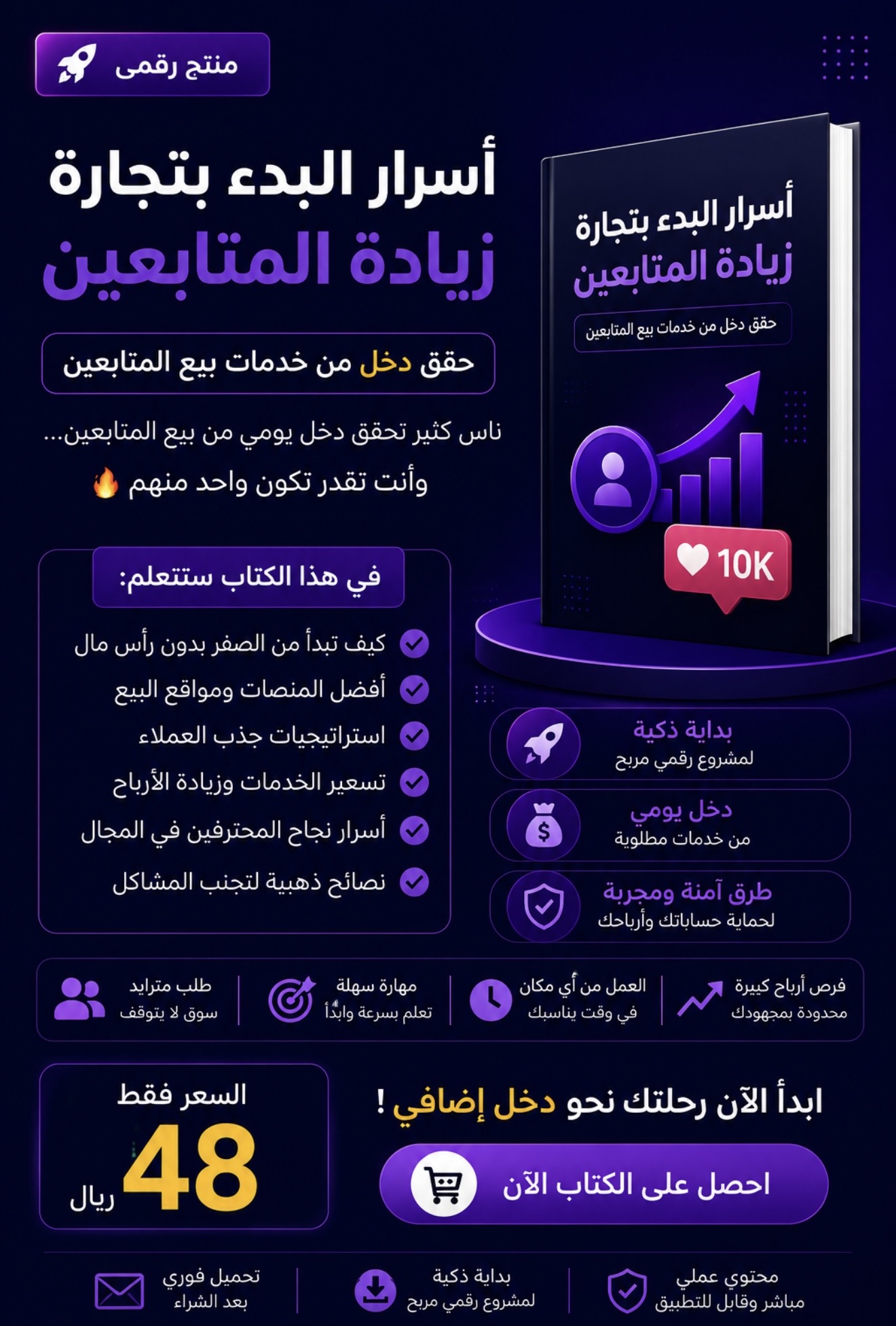 أسرار البدء بتجارة زيادة المتابعين
