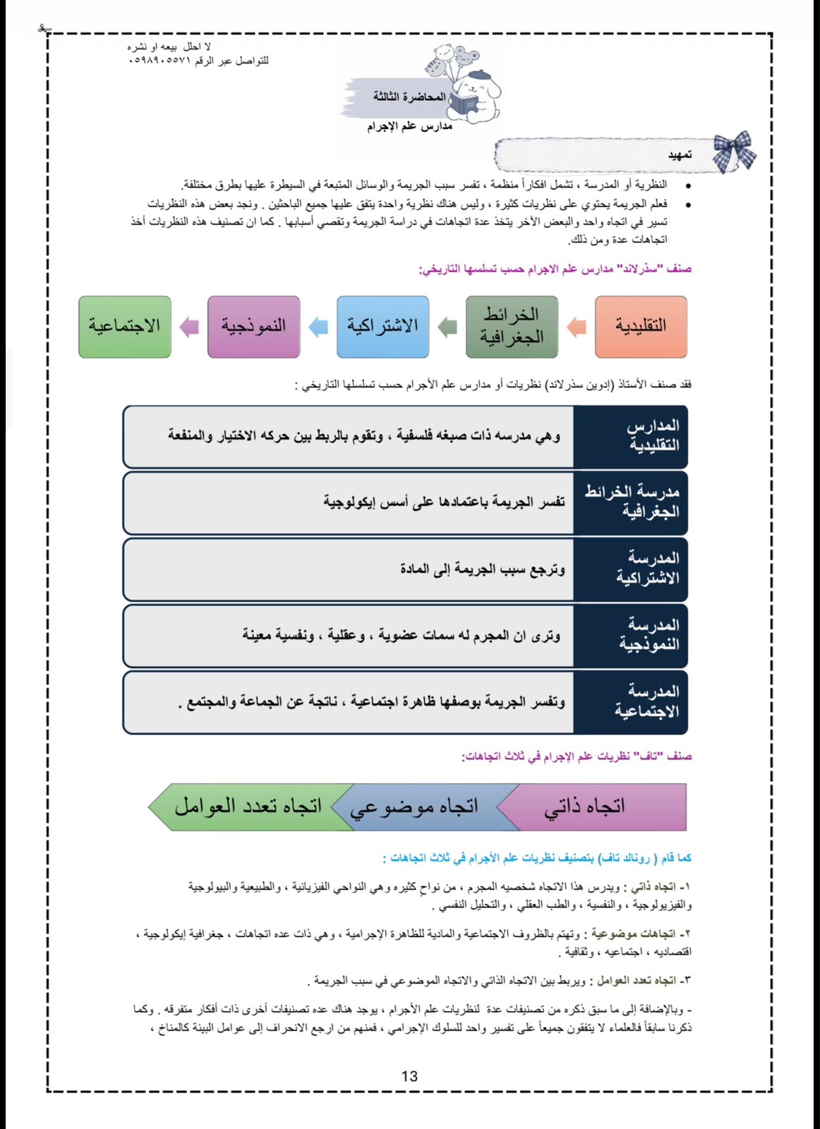 ملخص الميد علم اجتماع جنائي
