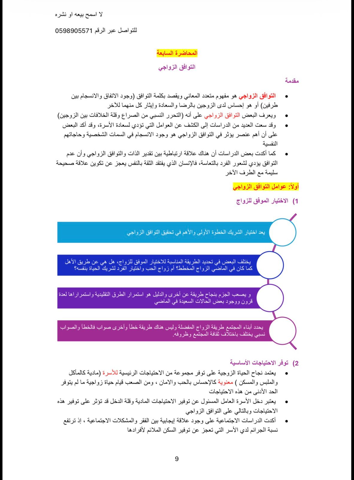 ملخص علم الاجتماع العائلي