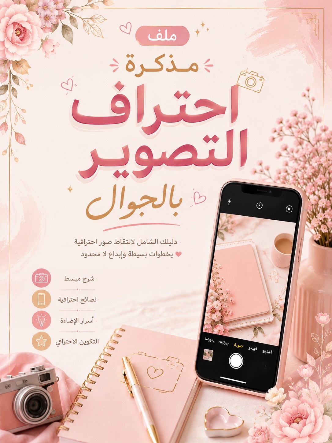 مذكره احتراف التصوير بالجوال