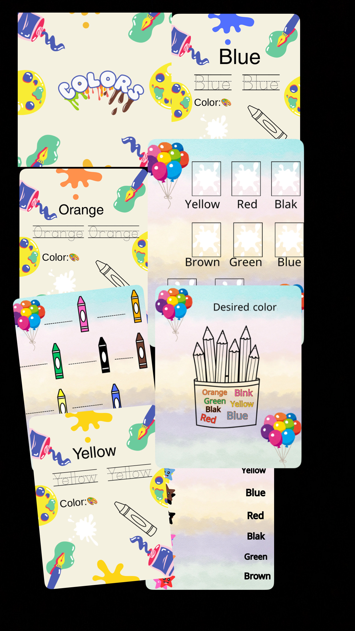 تعليم الالون الانجليزيه