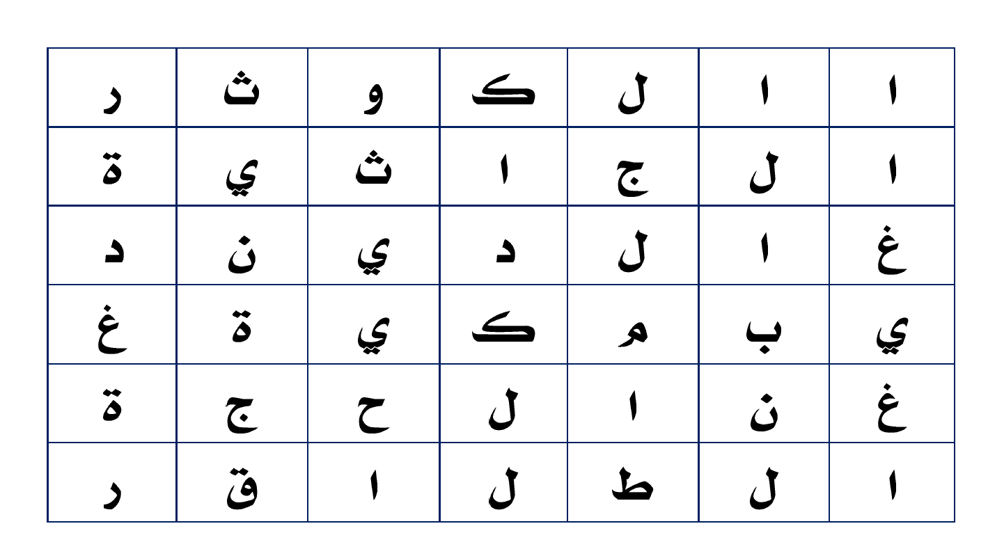 مسابقة الكلمة الضائعة ( في أحكام التجويد )