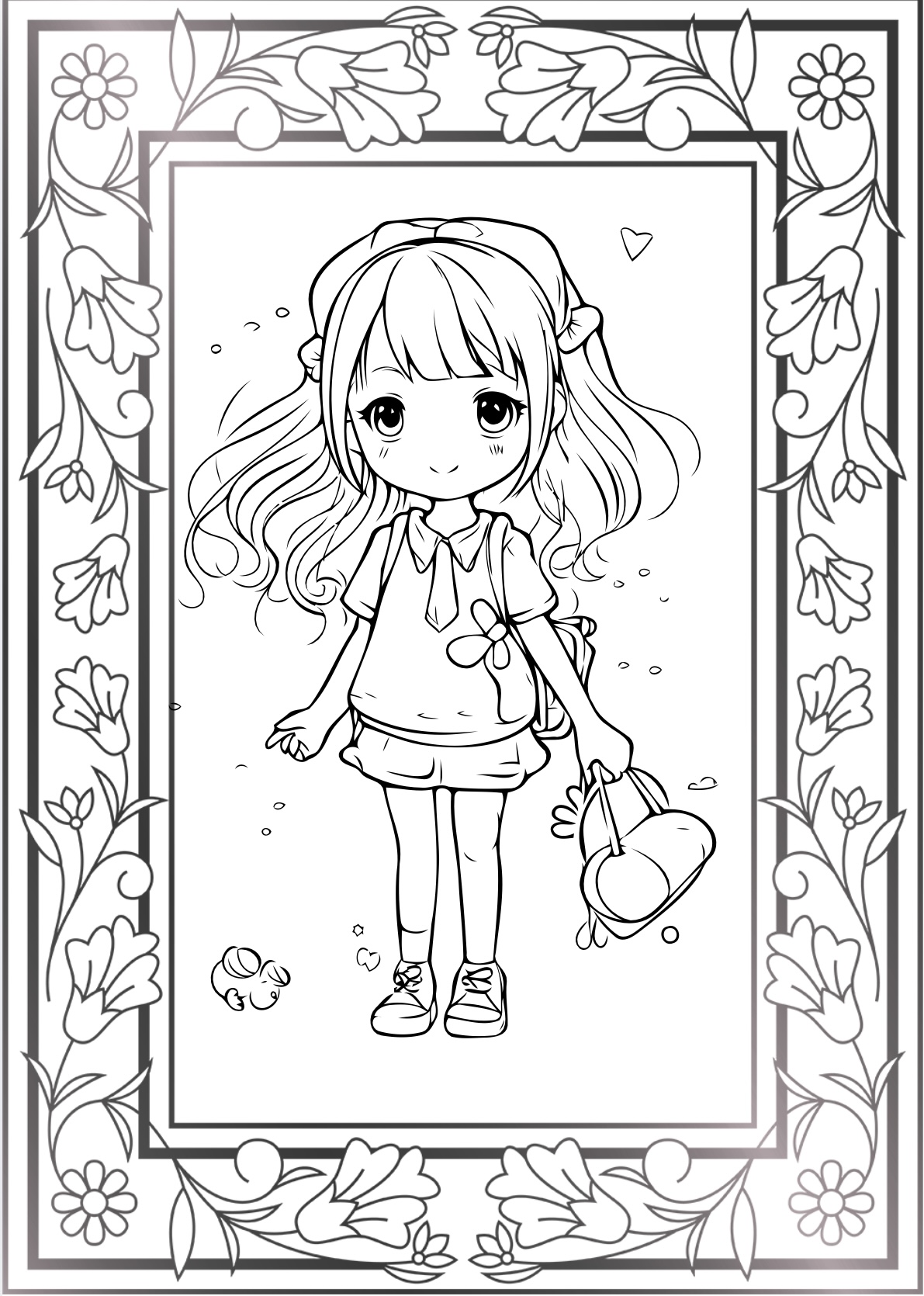 دفتر تلوين انمي للبنات