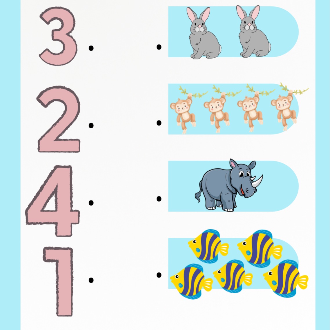 ورق تعليم للارقـام