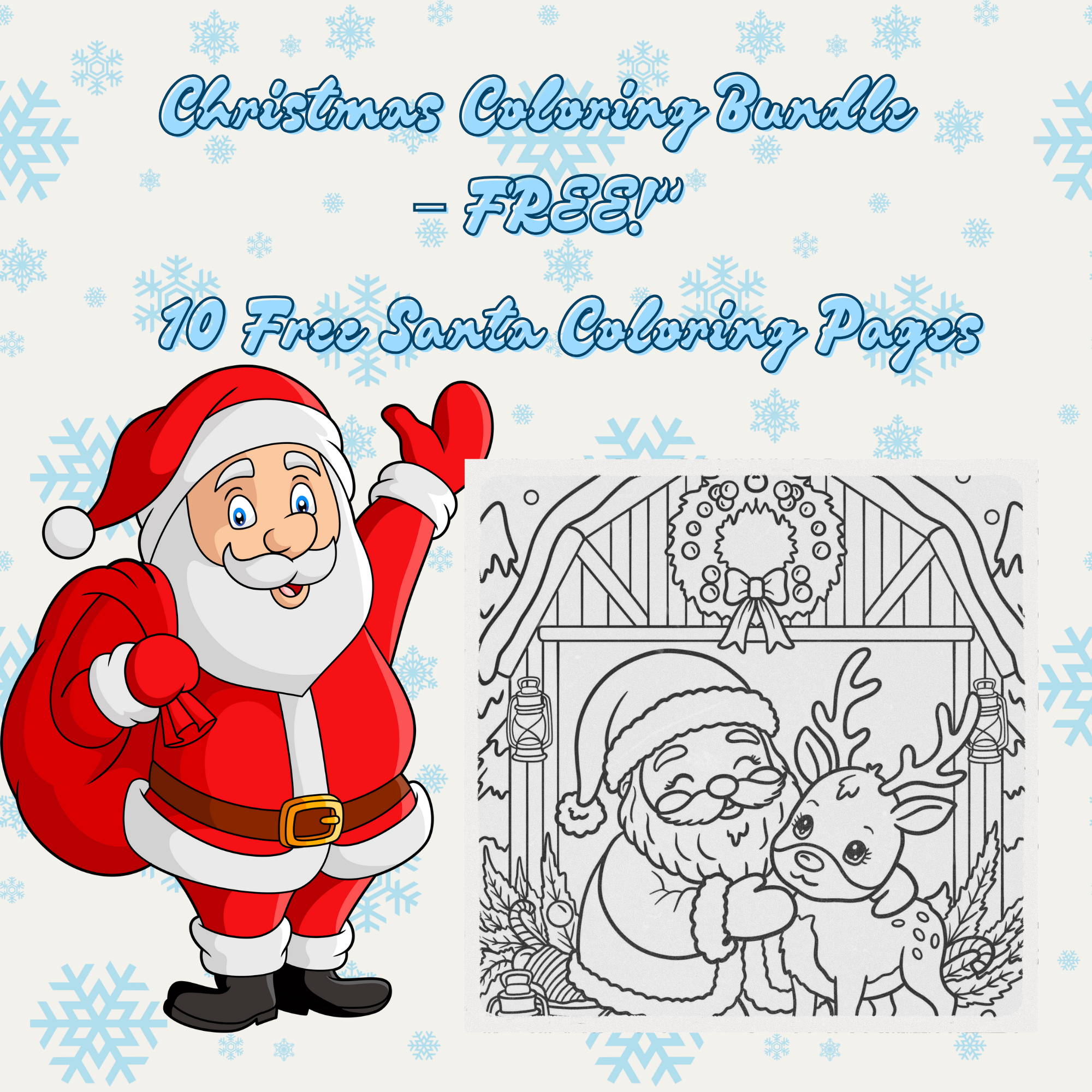 🎅 صفحات تلوين سانتا – مجاناً للأطفال!