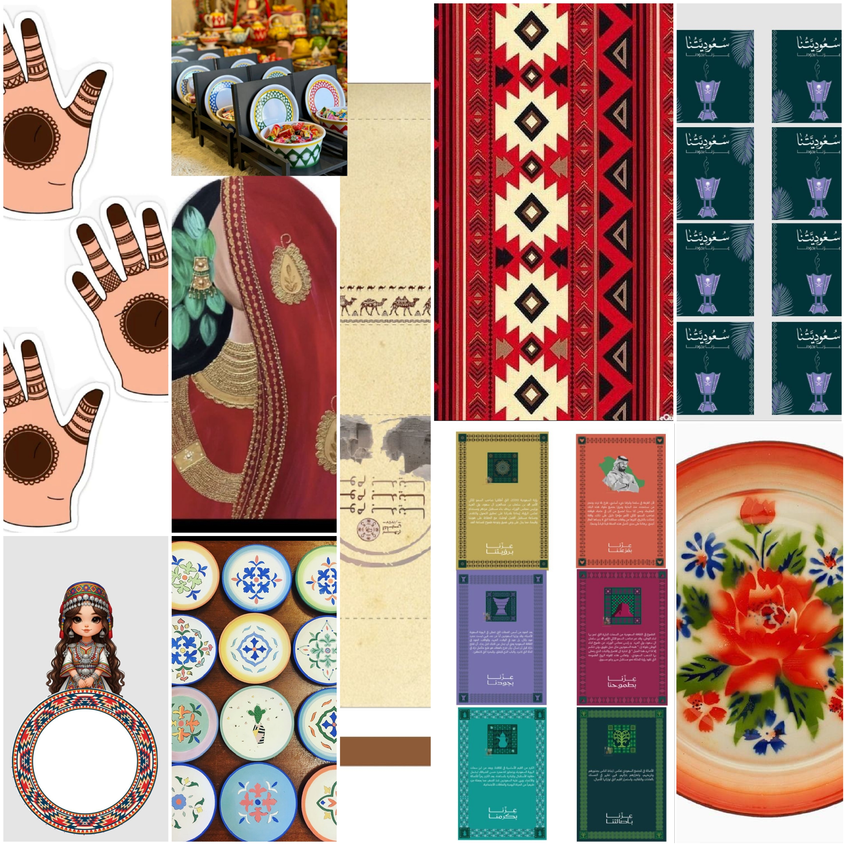 اكثر من 50 منتج توزيعات يوم التأسيس بدقه عاليه جاهزه للطباعه