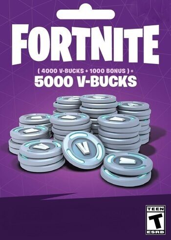 شحن v-bucks 5000  الدول المدعومه. جميع الدول
