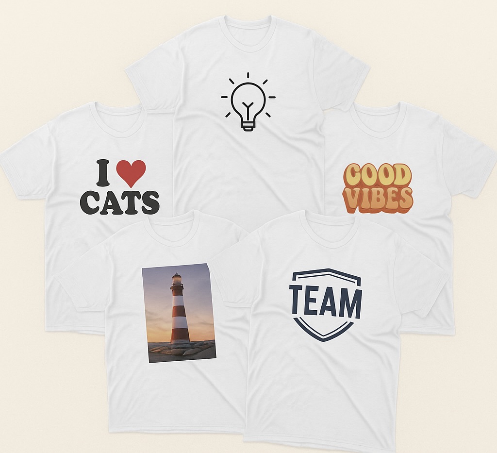 بكج التصاميم للتيشيرتات – خلّي أفكارك تلبس!👕✨