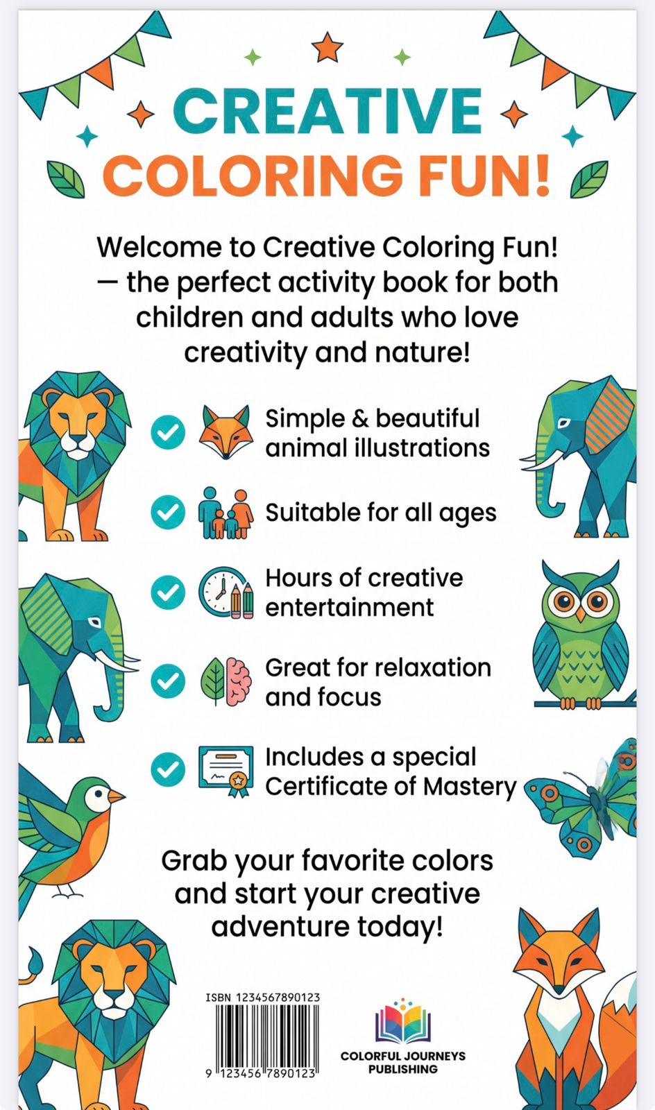 Creative Coloring Fun – Printable Activity Book for Kids Ages 3–10