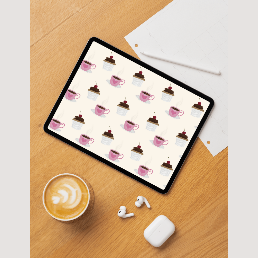 خلفية محبين الكب كيك والقهوة