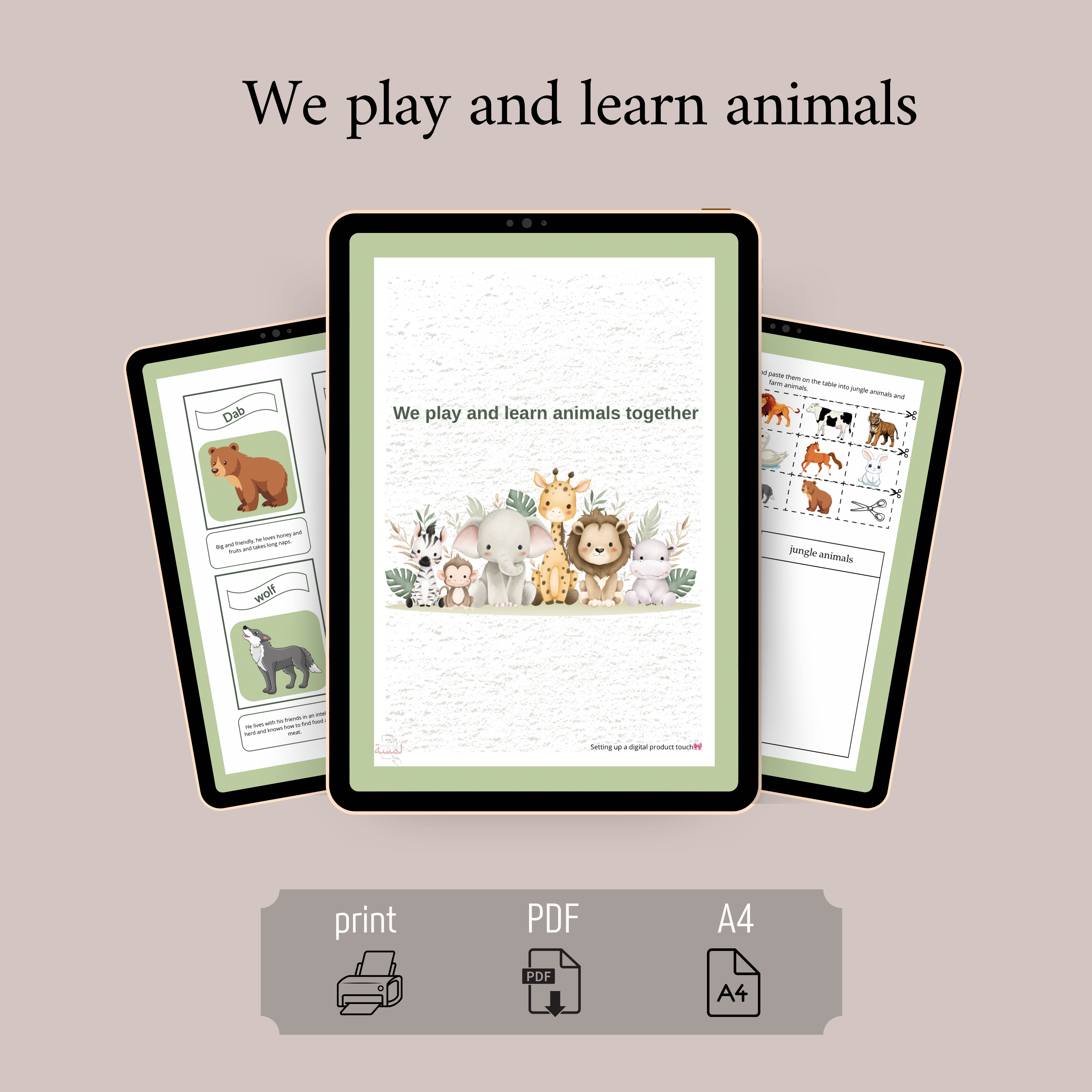 We play and learn animals