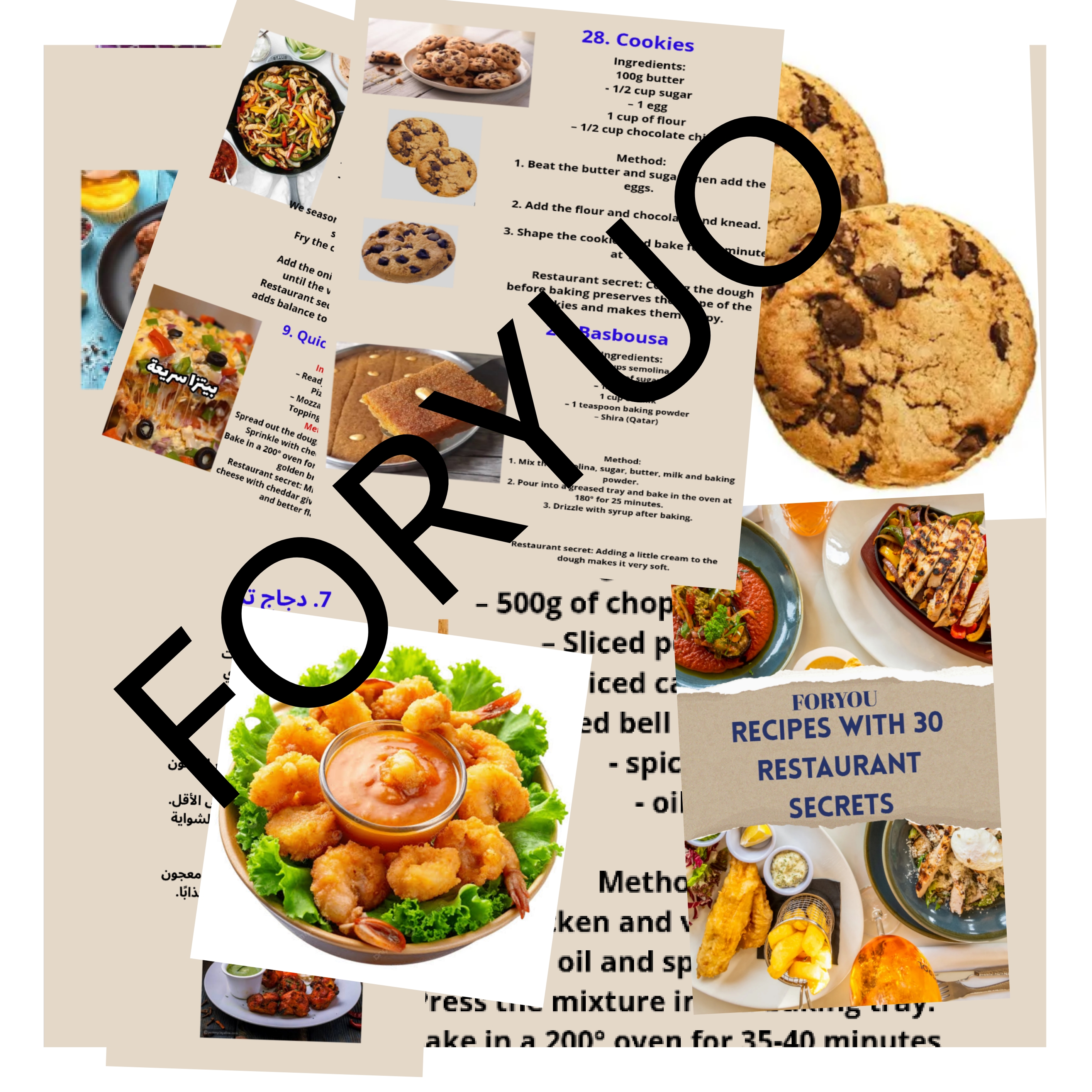 30 وصفه طبخ مع سر المطاعم عربي وانجليزي  // 30 easy recipes with restaurant secrets