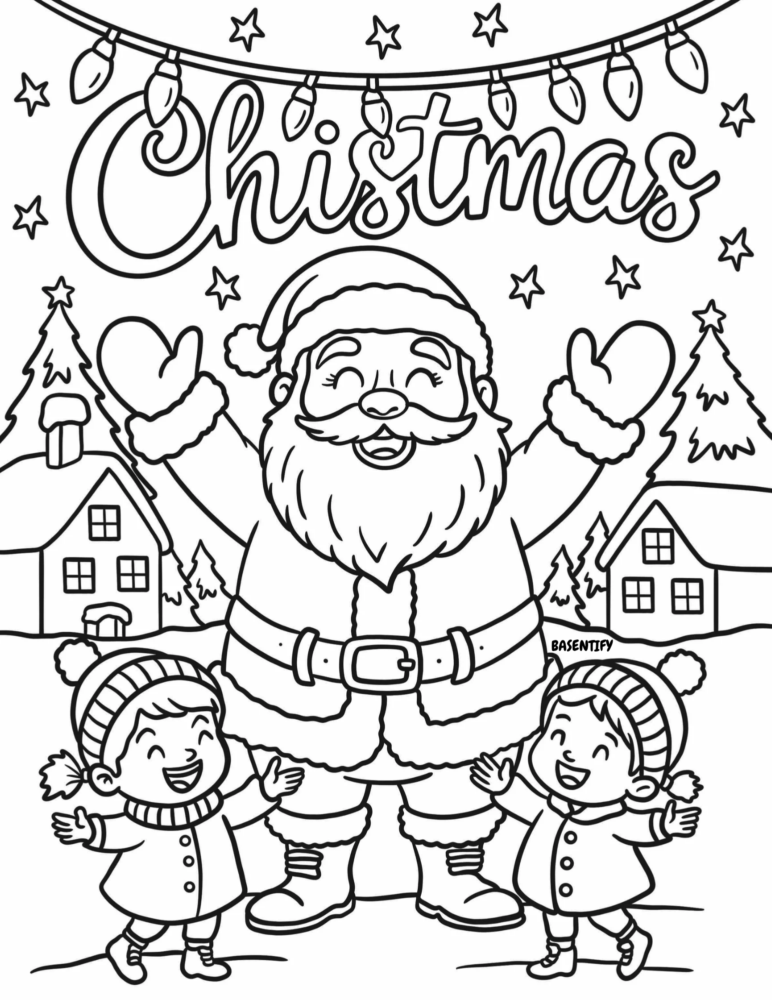 🎅 صفحات تلوين سانتا – مجاناً للأطفال!