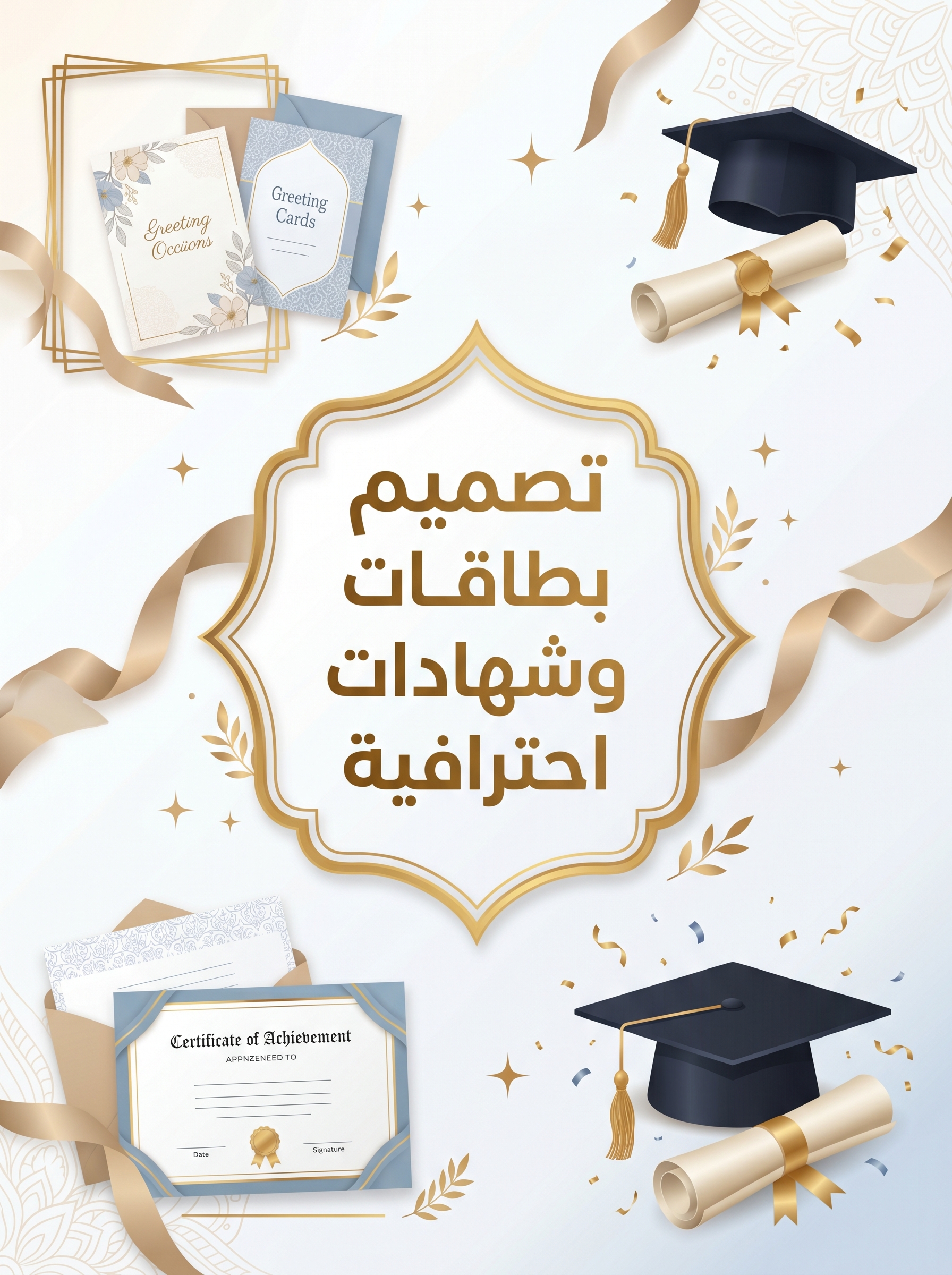 تصميم بطاقه وثيم علب. وشهادات احترافية. (نوع  التصميم صوره)