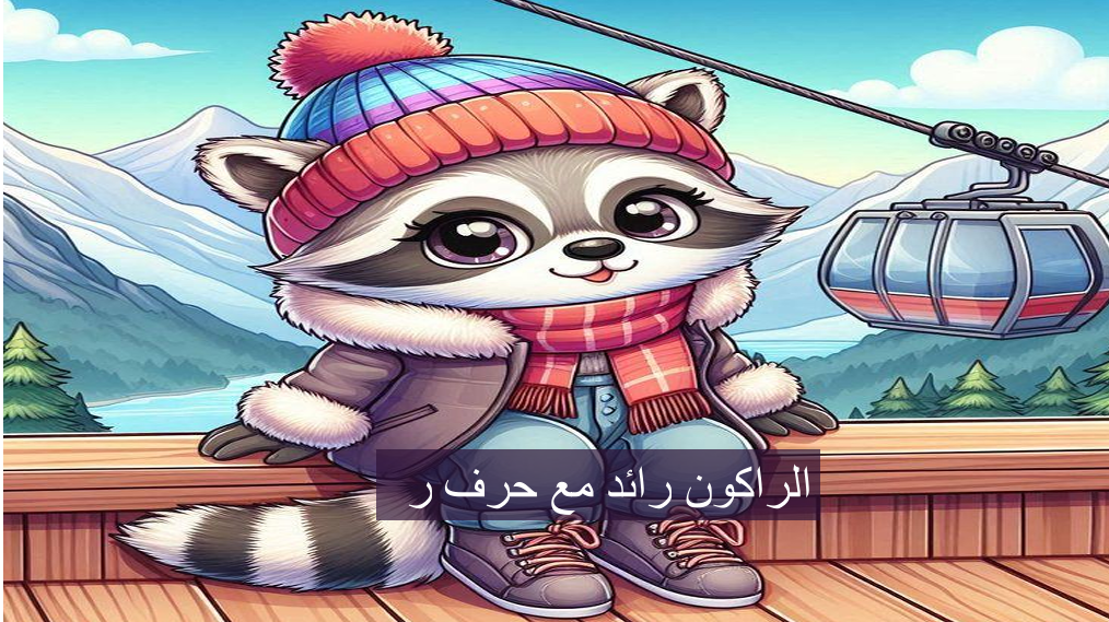 قصة الراكون رائد مع حرف الراء