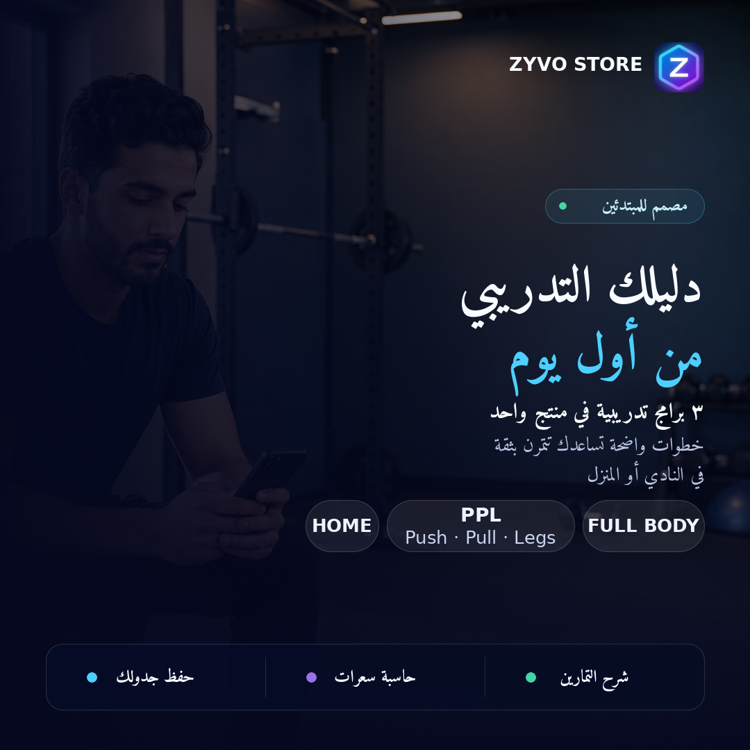 دليل التمارين | Full Body • PPL • تمارين منزلية