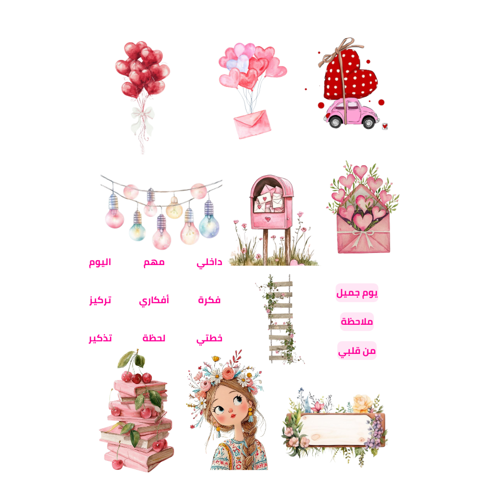 Dreamy Notebook Bundle | باكج دفتر الأحلام مع الاستيكارات