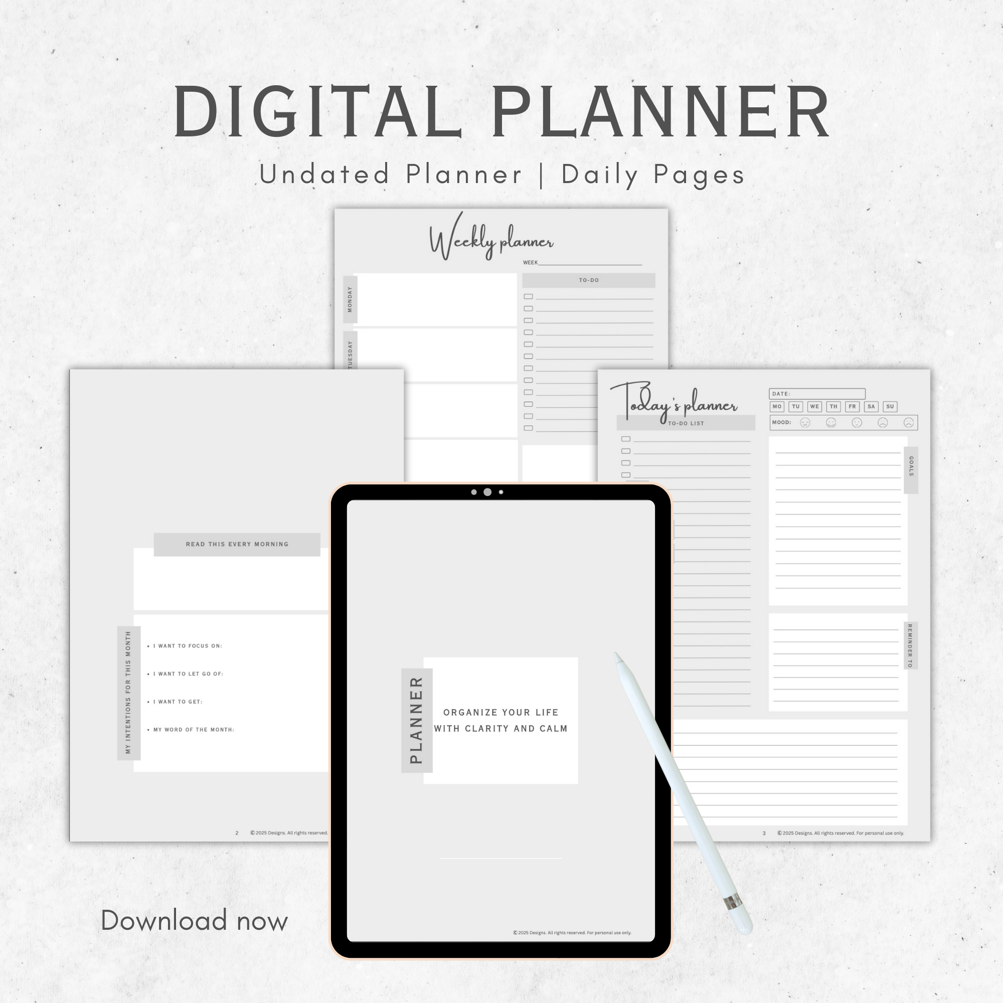 منظم يومي بصيغة PDF