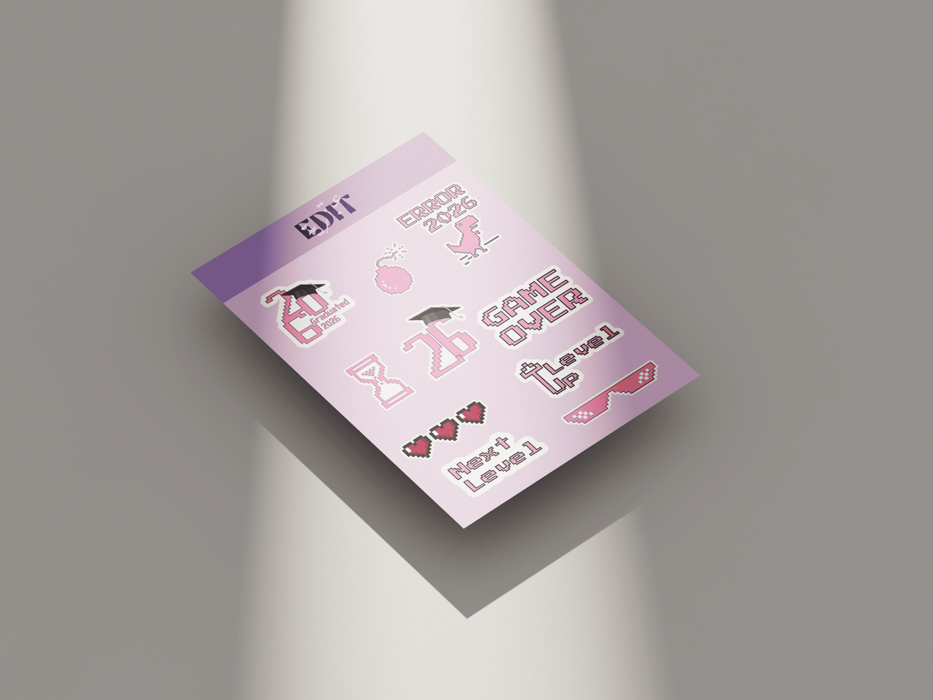 مجموعة ستكرات تخرج رقمية 2026 – للبنات 🎓