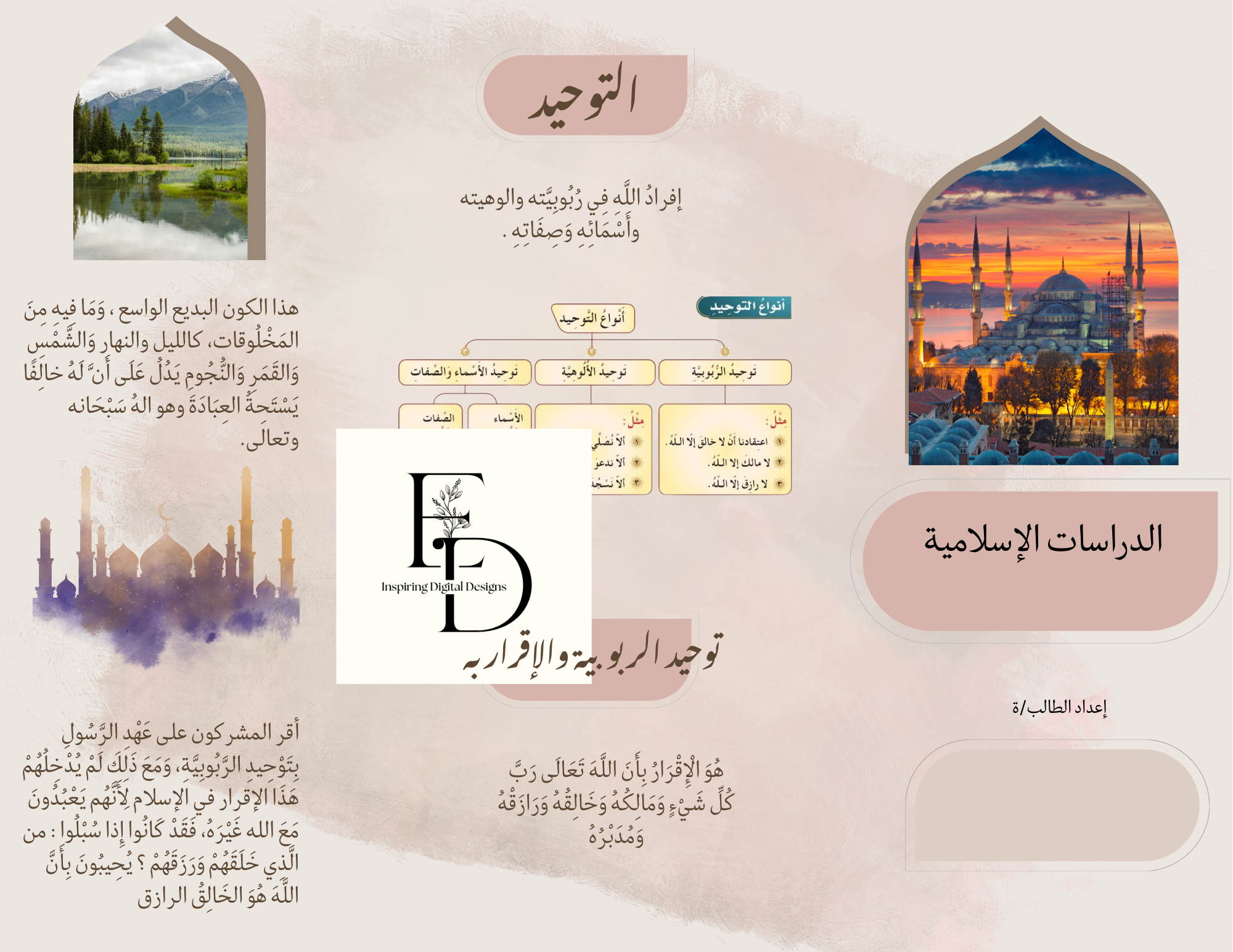 مطوية انواع التوحيد الف الرابع 1