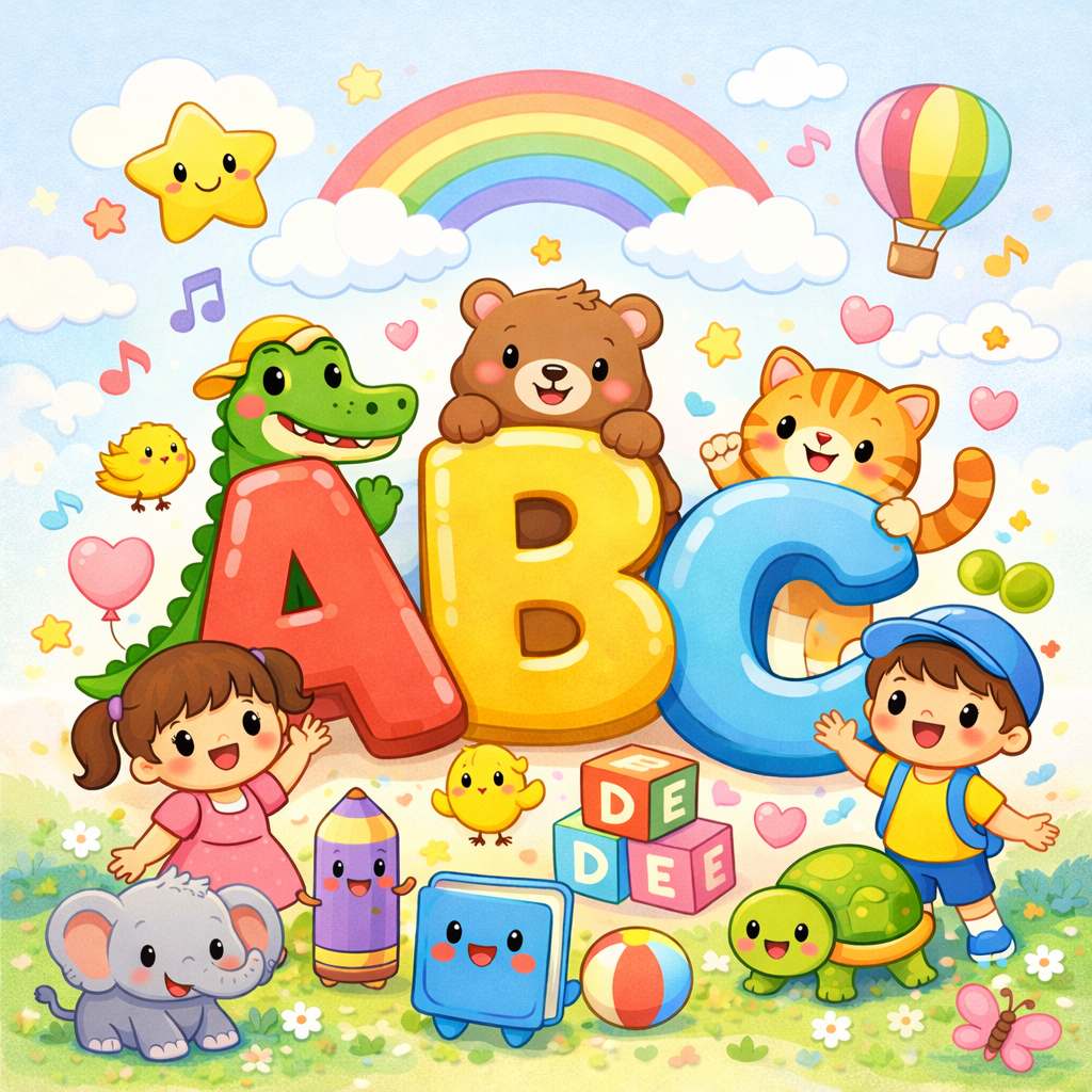 كتاب تعليمي للحروف الإنجليزية للأطفال