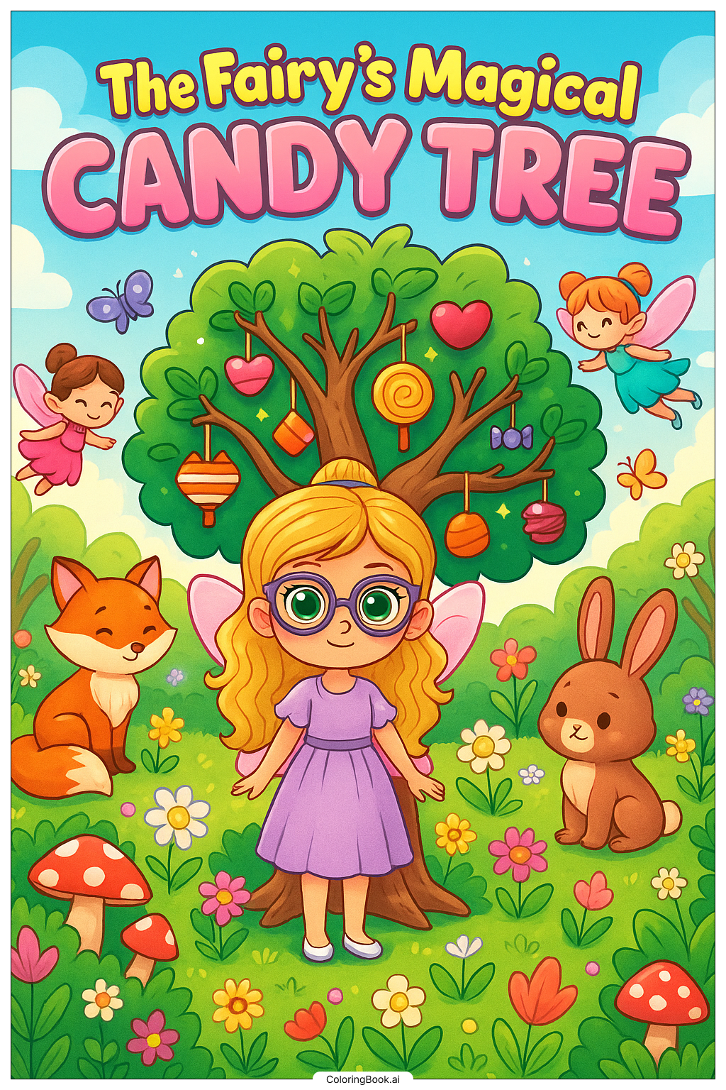 The Fairy's Magical Candy Tree قصه تلوين اطفال
