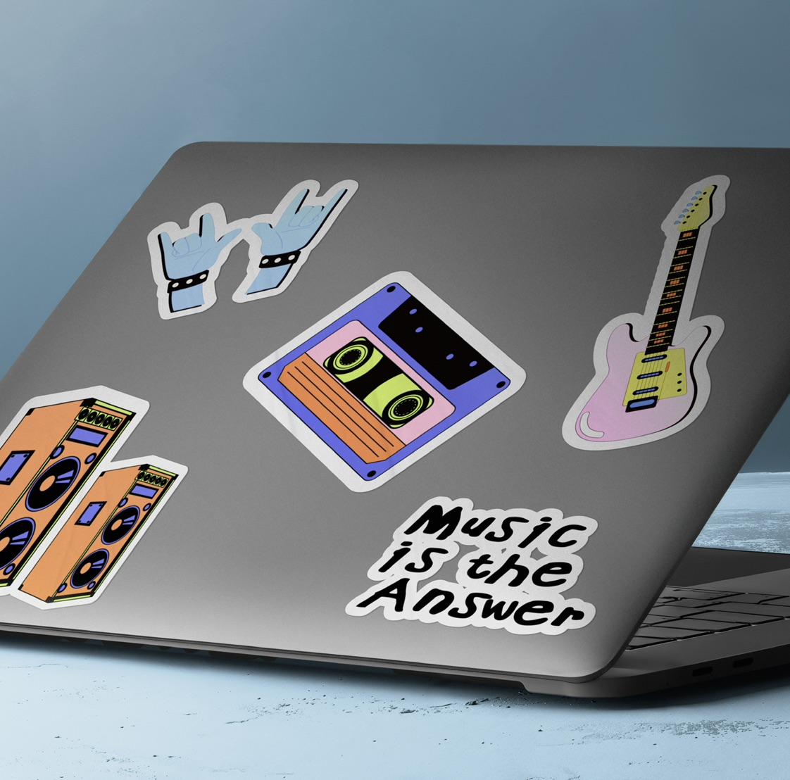 مجموعة ملصقات الريترو الرقمية