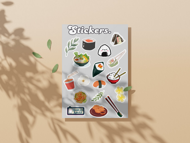 ستيكر | مجموعة السوشي و المأكولات الآسيوية