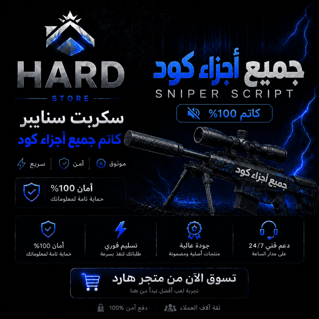 سكربت الكاتم جميع اجزاء كود