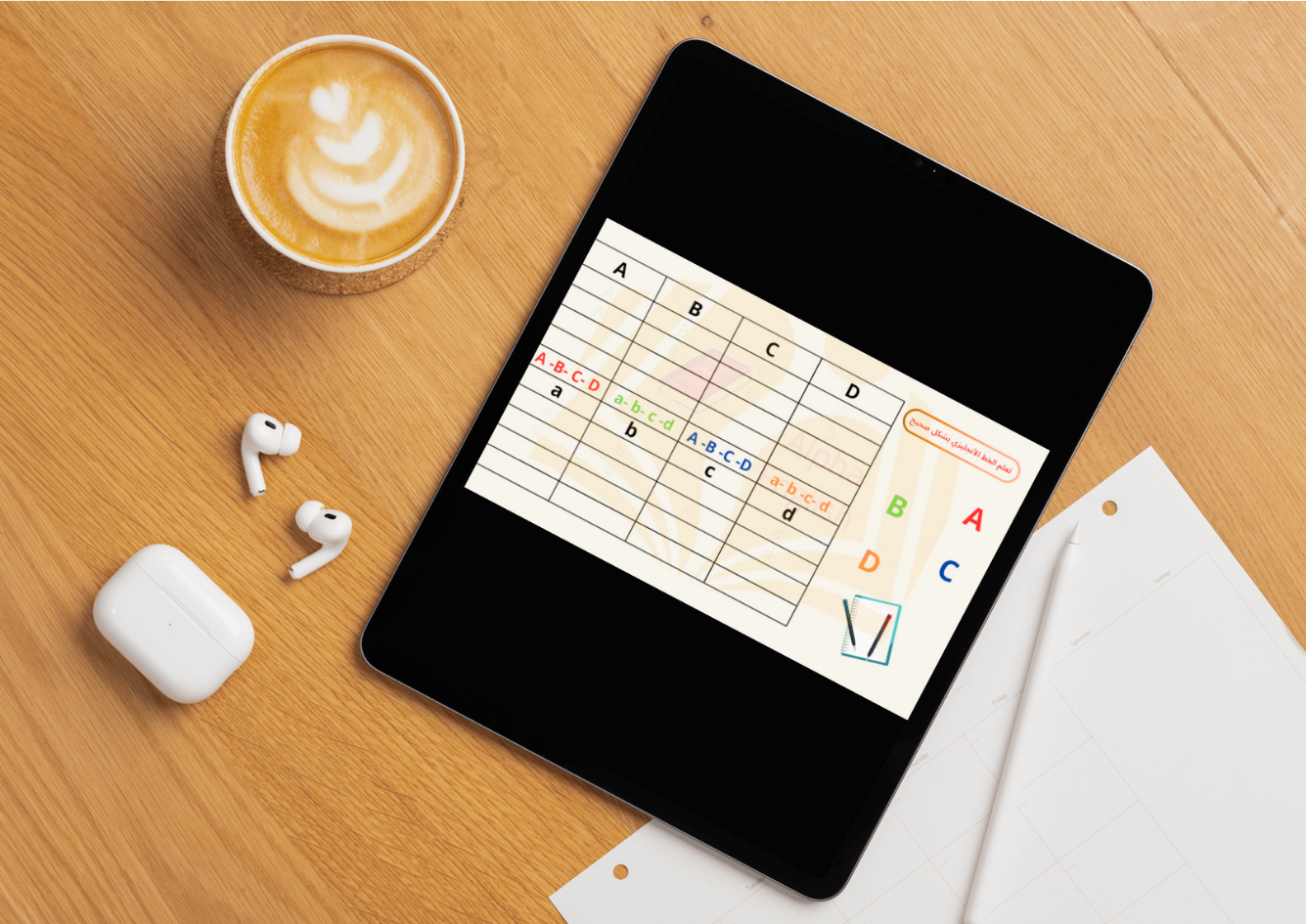 تعلم كتابة الحروف الإنجليزية