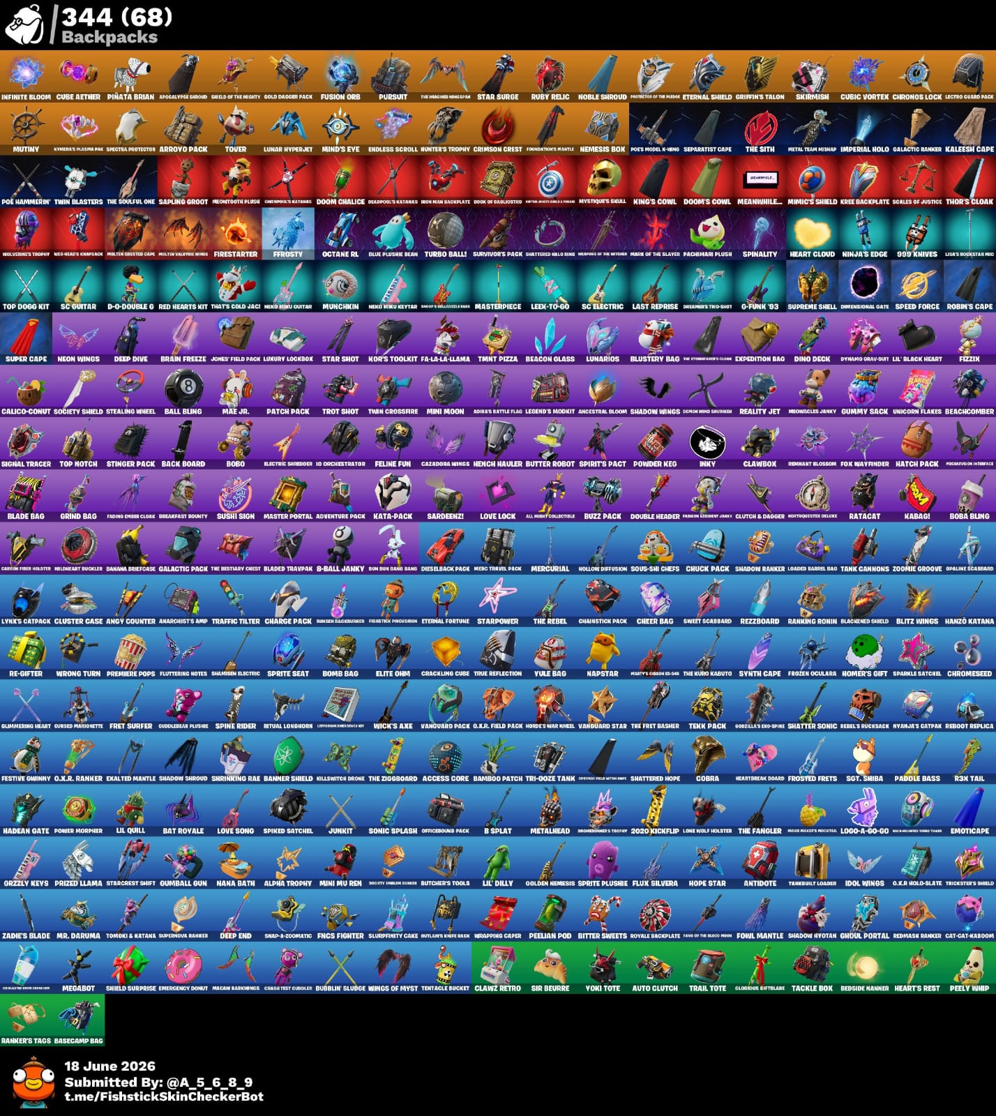 حساب فورت نايت 271 Skins 🔷🤩.
