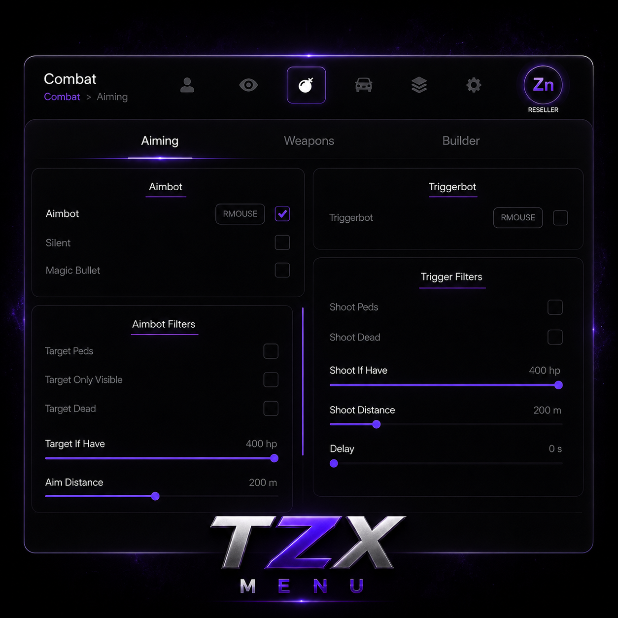 TZX Menu - lifetime