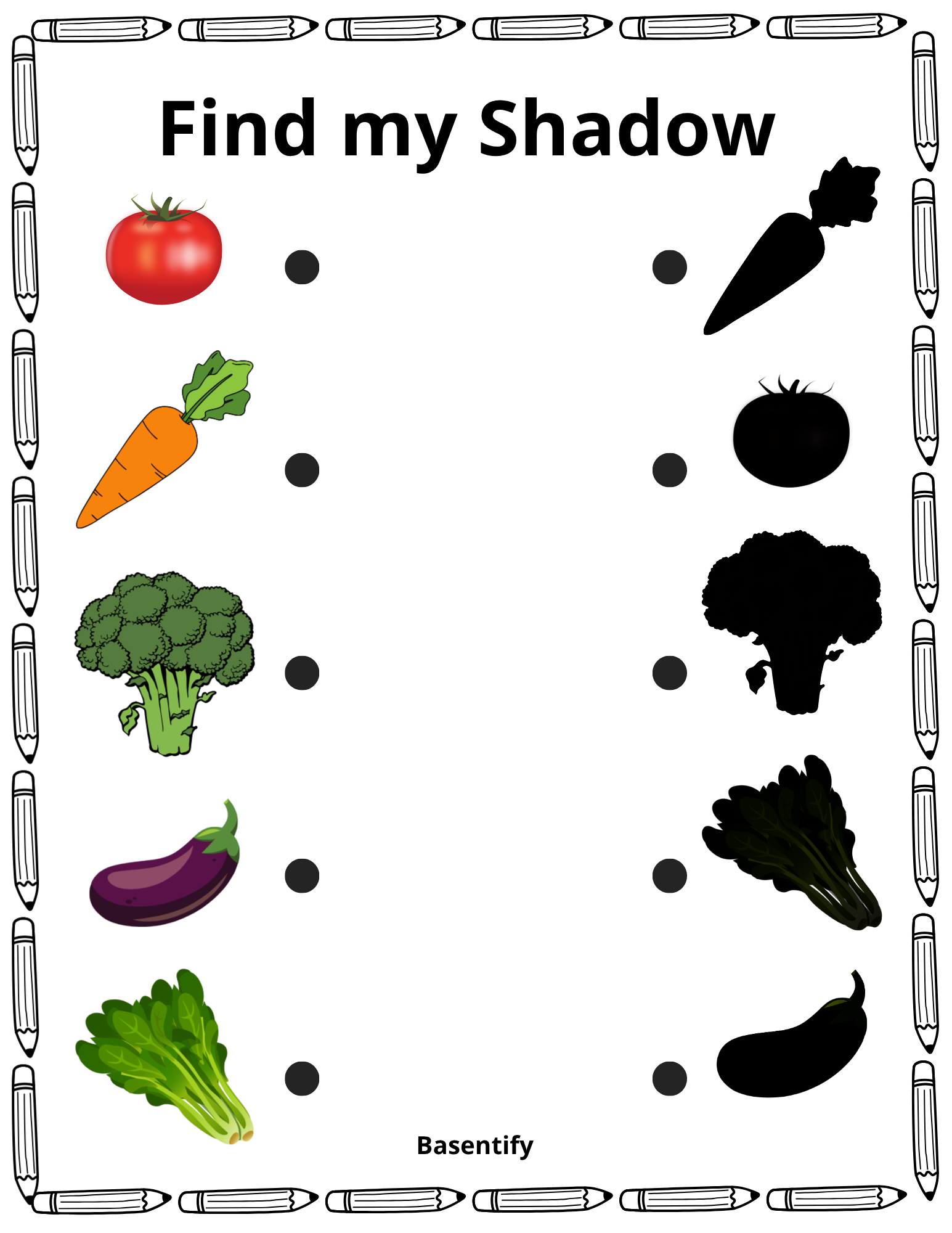"كتاب مطابقة الظل – 15 ورقة أنشطة للأطفال جاهزة للطباعة"