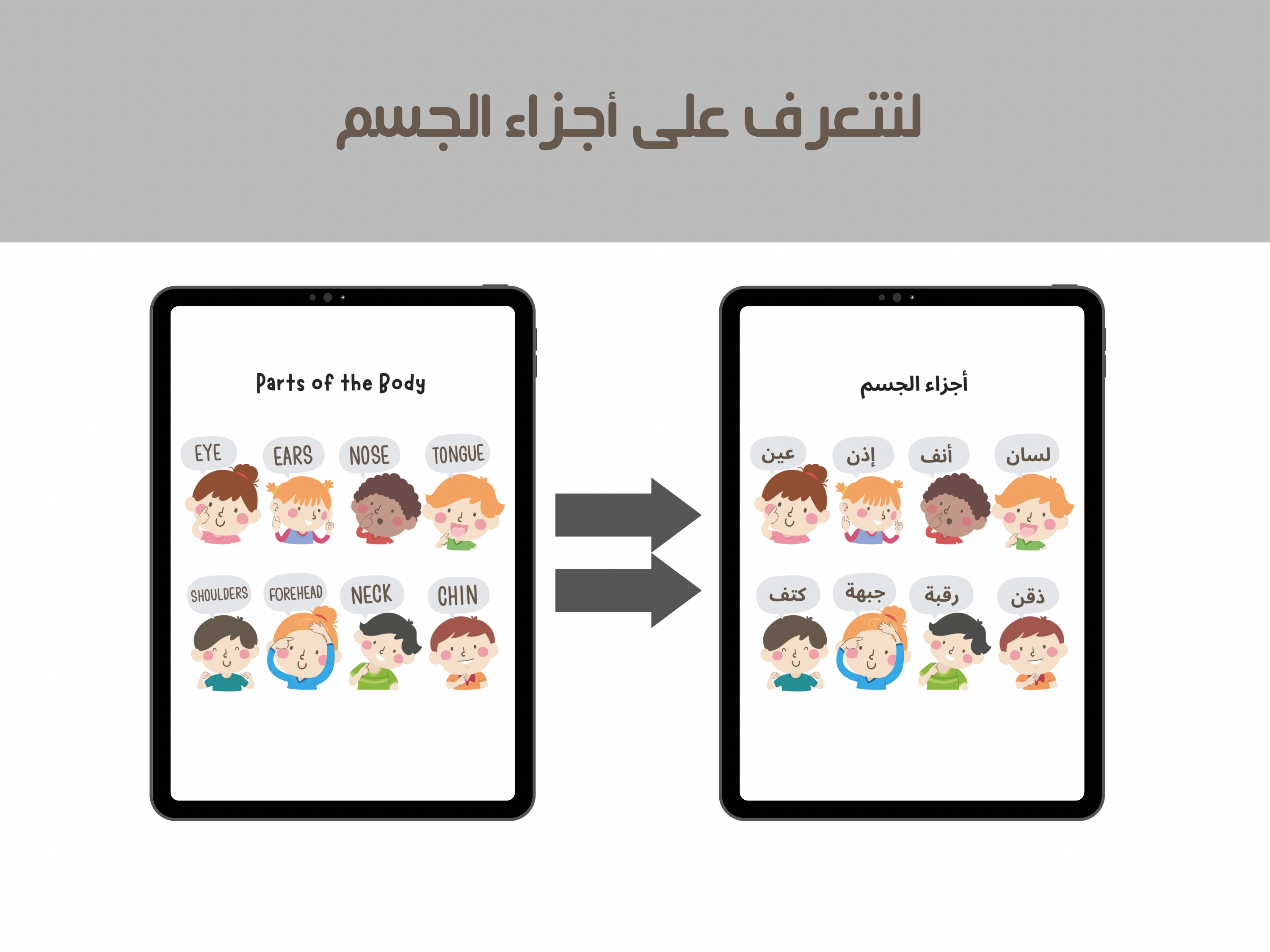 لنتعرف على أجزاء الجسم