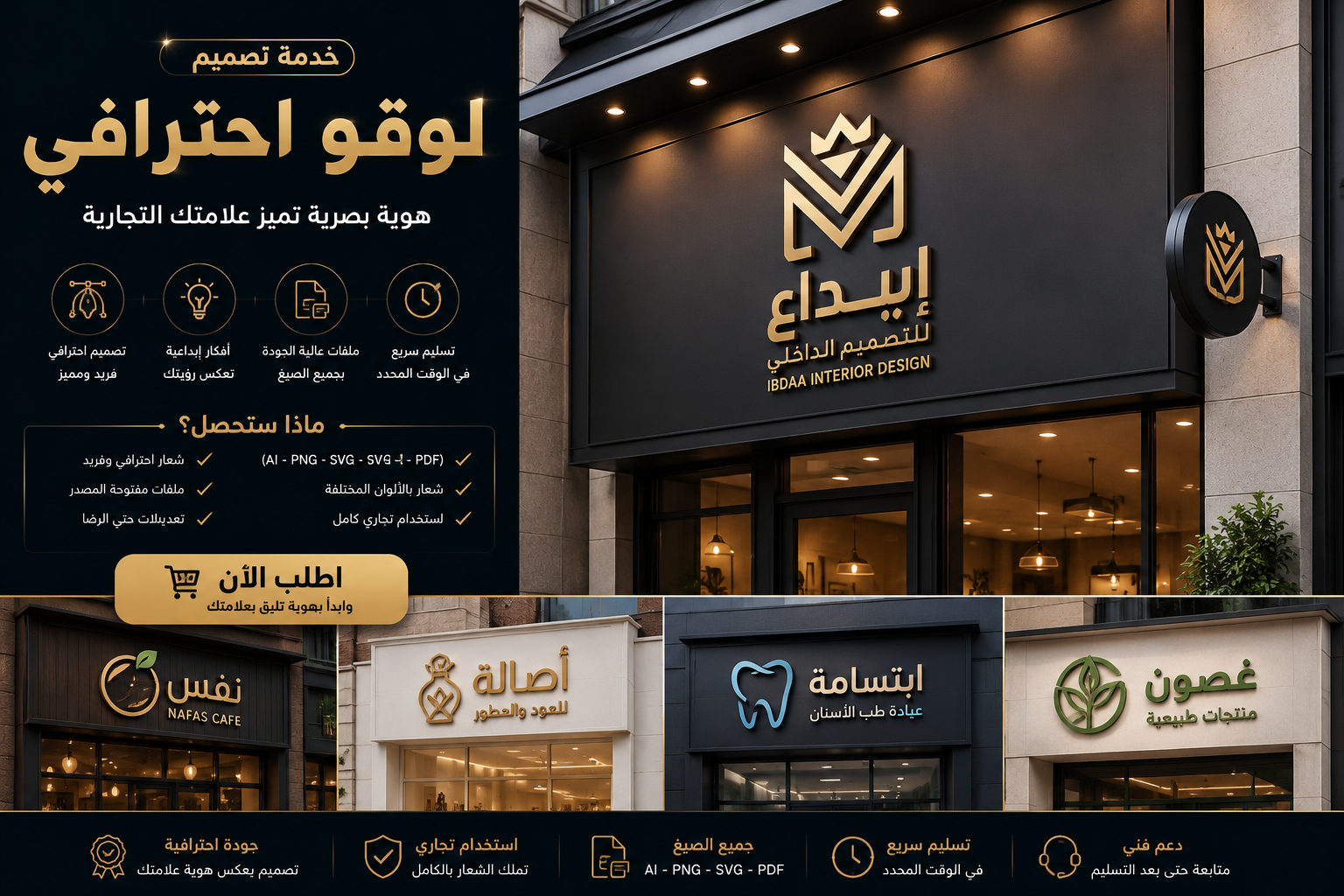 خدمة تصميم لوقو احترافي
