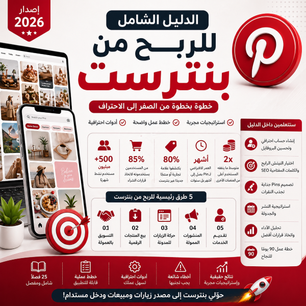 الدليل الشامل للربح من بنترست | من الصفر إلى الاحتراف 2026
