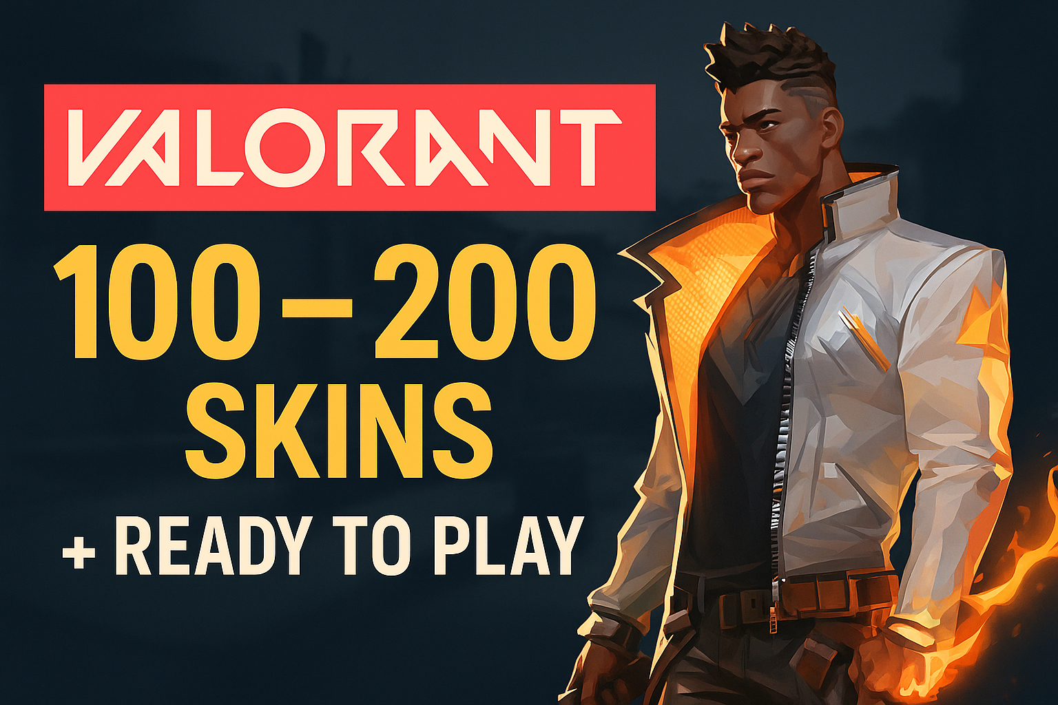 حساب فالبورانت VALORANT | من 100 إلى 200 سكن  | جاهز للعب