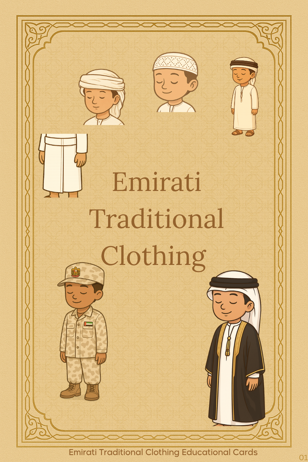 Emirati Traditional Clothing Educational Cards (English)(1024x1536)