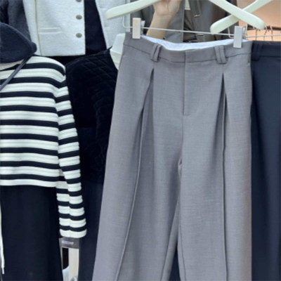 ‎ بنطلون نسائي بتصميم أنيق بلون رمادي