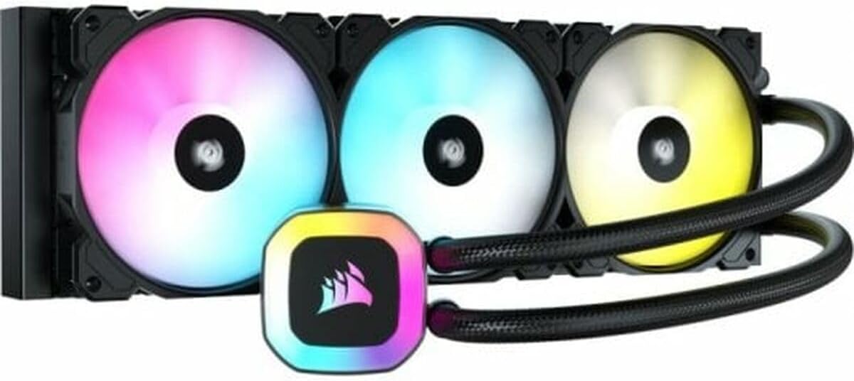 ورسير مبرد سائل لوحدة المعالجة المركزية H150 RGB 360 ملم، 3 دبوس، لسطح المكتب