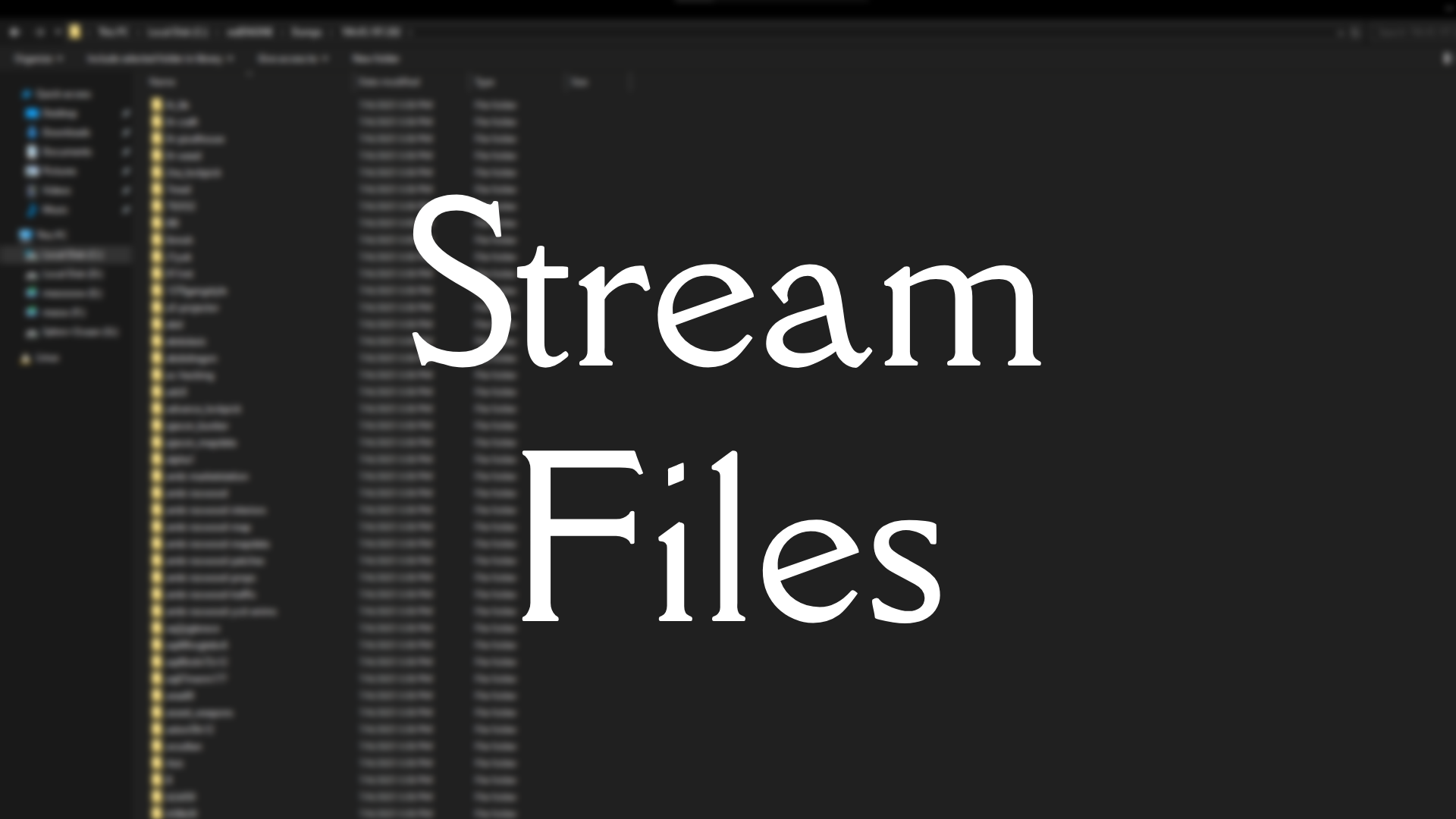 Dump Stream Files